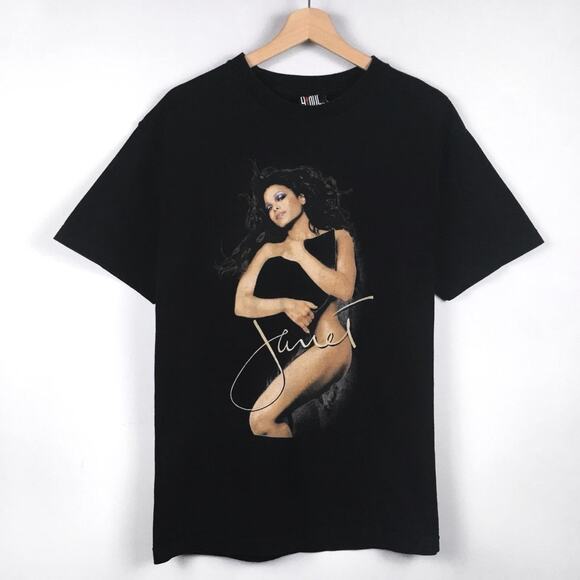 Vintage 2001 Janet Jackson All For You Tour T Shirt R&B Band Rap Tee Medium Y2K - Picture 1 of 13